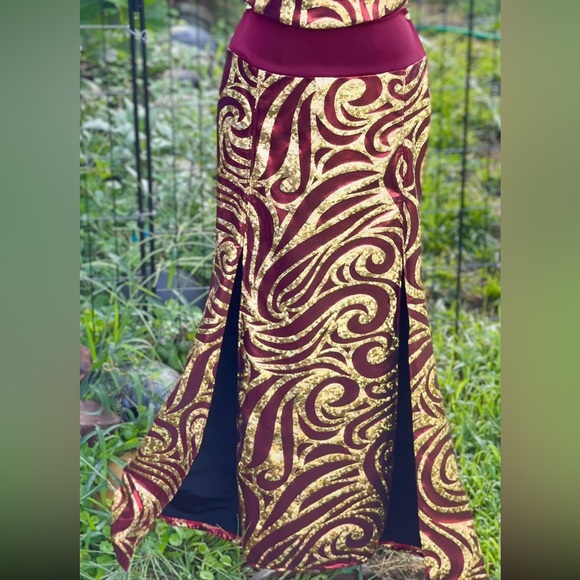New 1OAK Swirl Holo Split Goddess Maxi Skirt - Small - Picture 2 of 4